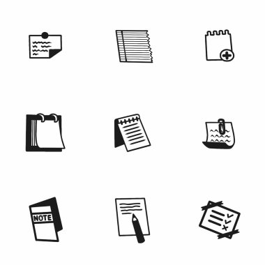 Vektör notlar Icon set