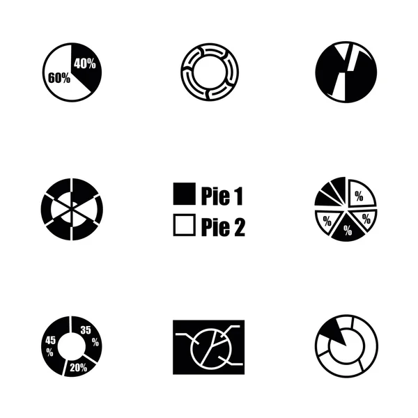 Conjunto de ícono gráfico circular vectorial — Archivo Imágenes Vectoriales