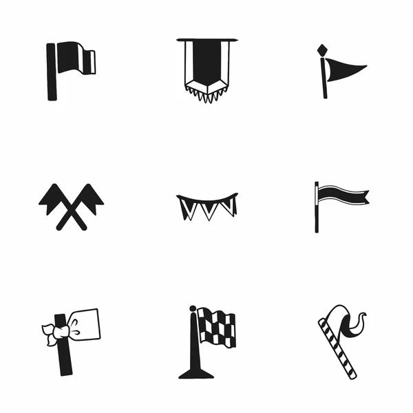 Set de iconos de banderas vectoriales — Vector de stock