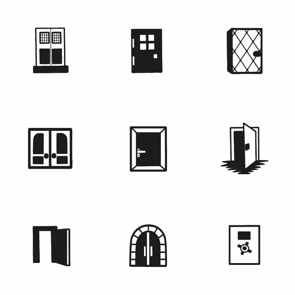 Vektor Tür Icon Set — Stockvektor