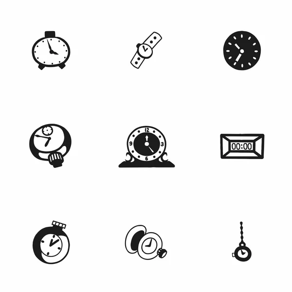 Vector clock icon set — Stock Vector