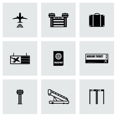 Vektör Havaalanı Icon set