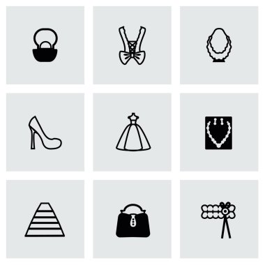 Vektör gelin Icon set