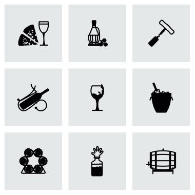 Şarap vektör Icon set