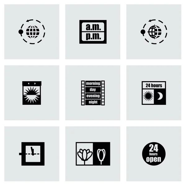 Vektor 24 timmar icon set — Stock vektor