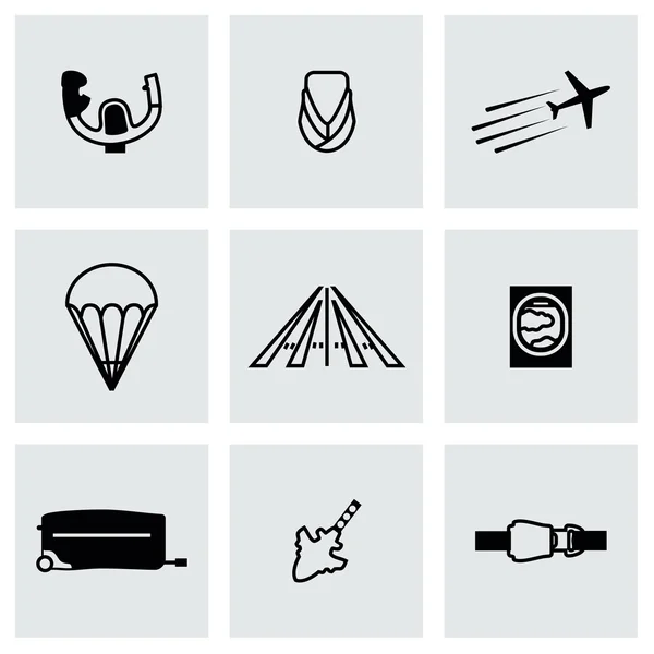 Vector Airplane icon set — Stock Vector