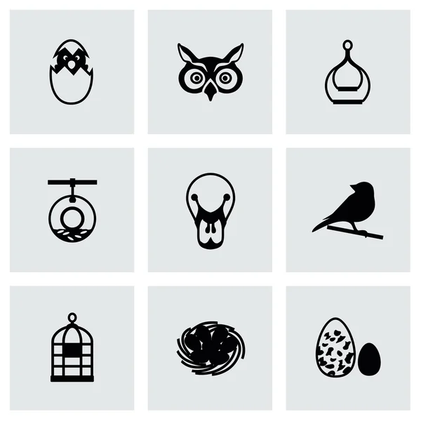 Vector Bird icon set — Stock Vector