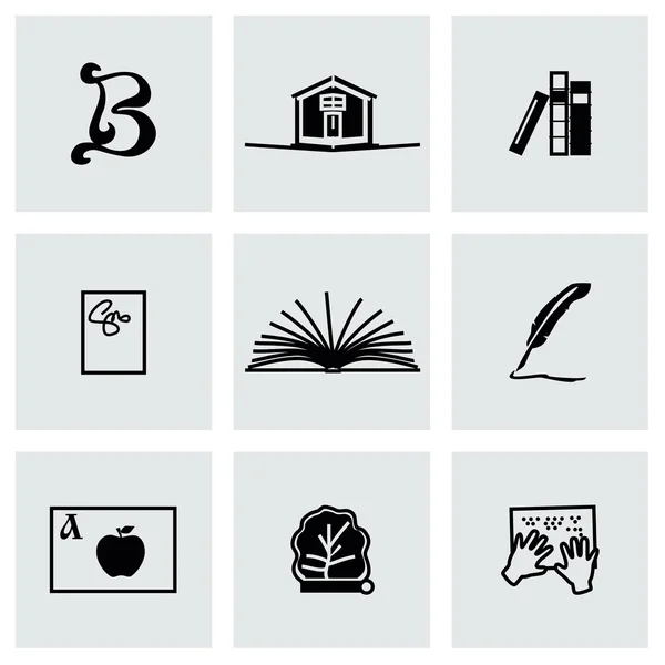 Set di icone del libro vettoriale — Vettoriale Stock