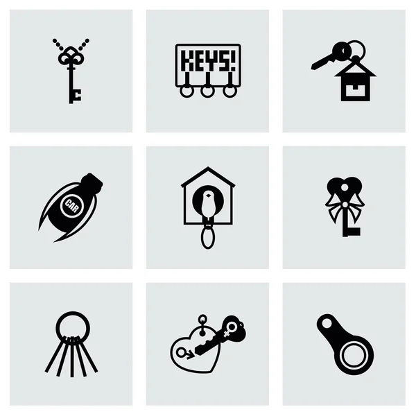 Set di icone chiave vettoriale — Vettoriale Stock