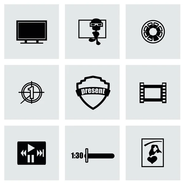 Vector Movie icon set — Stock Vector