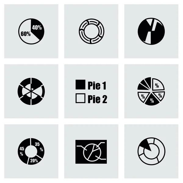 Vector Pie chart icon set — Stock Vector