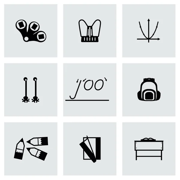 Vector Schoolbook icon set — Stock Vector