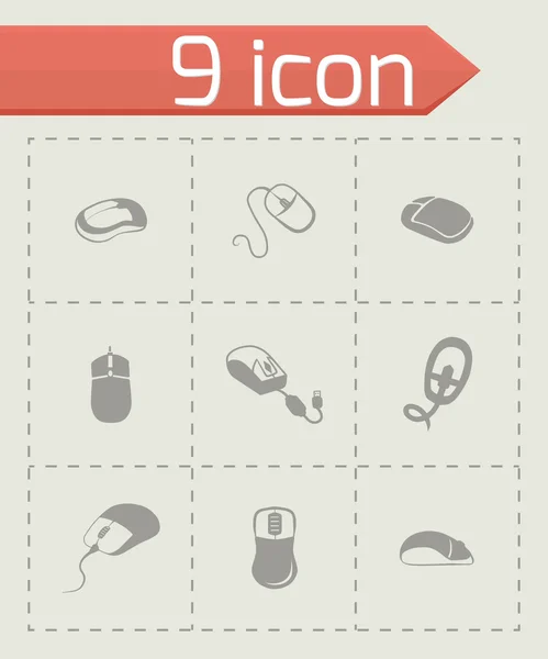 Conjunto de iconos del ratón del ordenador vector — Vector de stock