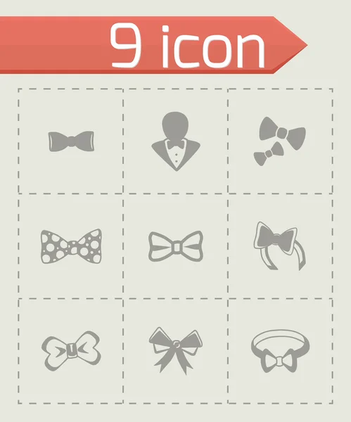 Vector Bow ties icon set — Stock Vector