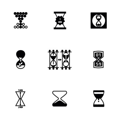 Vektör kum saati Icon set
