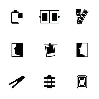 Vektör fotoğraf simge seti
