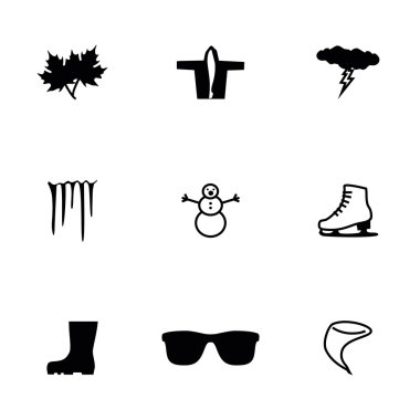 vektör weather simge seti