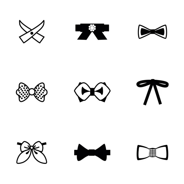 Vector Bow ties icon set — Stock Vector