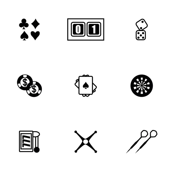 Vektör Casino Icon set — Stok Vektör