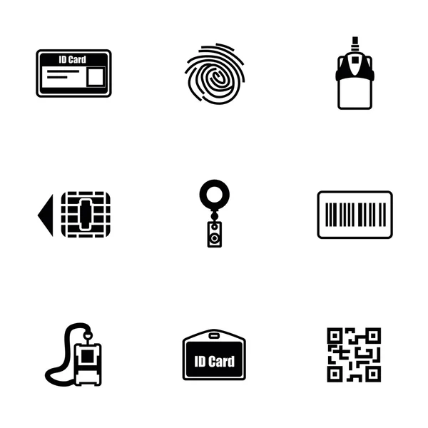 Conjunto de ícones do cartão de identificação vetorial —  Vetores de Stock