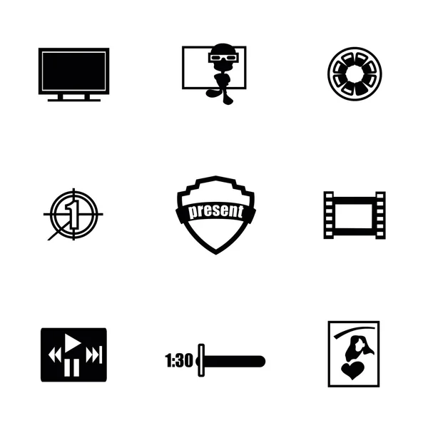 Vector Movie icon set — Stock Vector