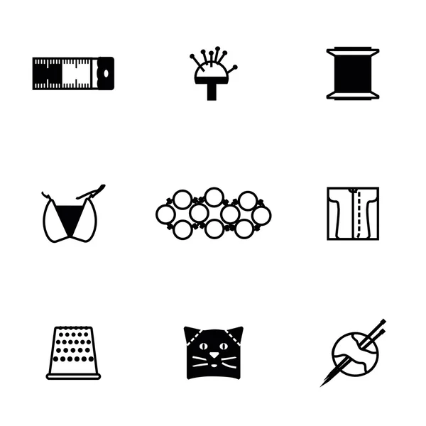 Vektör Needlywork Icon set — Stok Vektör