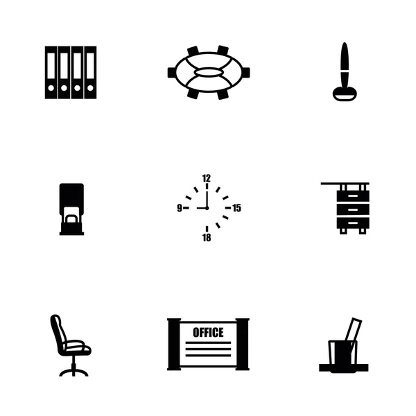 Set di icone per ufficio vettoriale — Vettoriale Stock