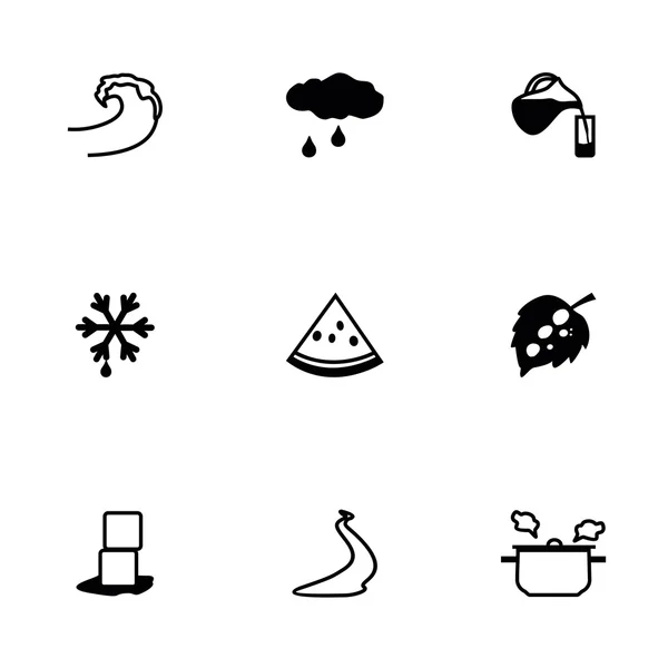 Vector Water icon set — Stock Vector