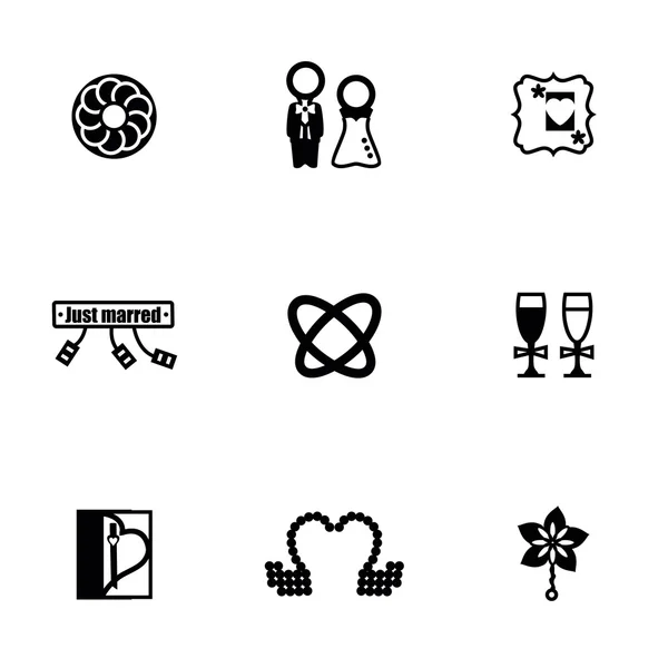 Vektor Hochzeit Icon Set — Stockvektor