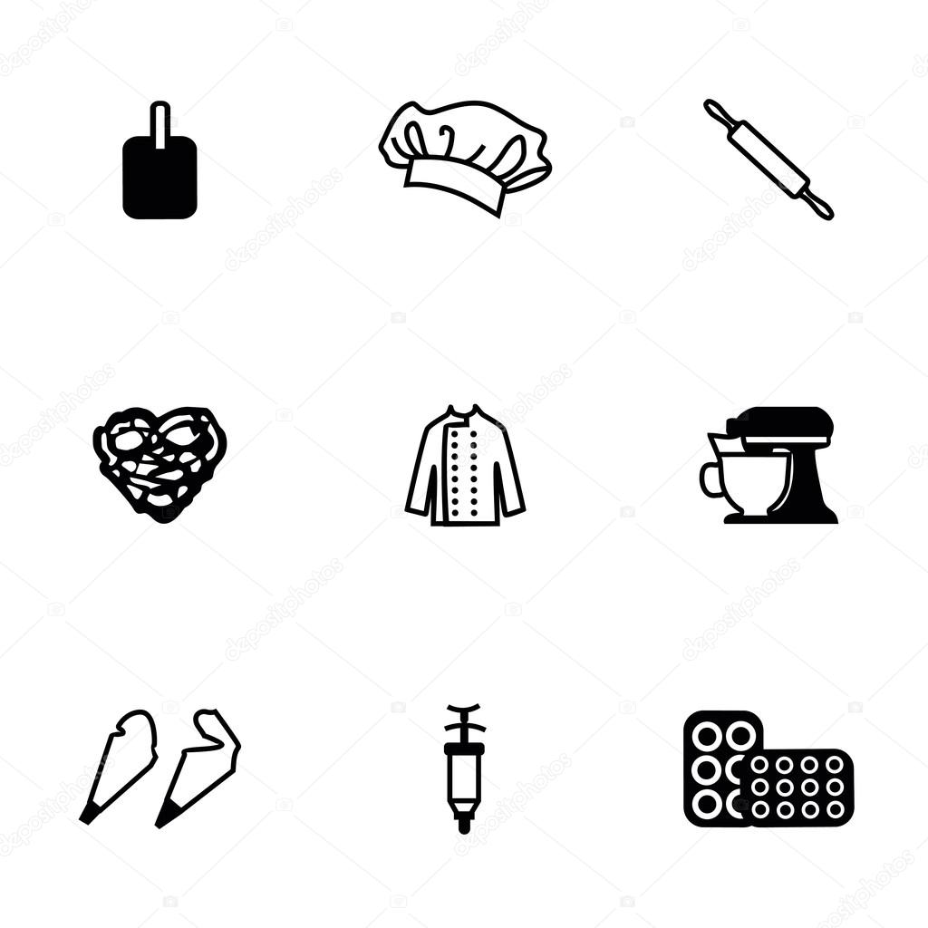 Vector Bakery icon set