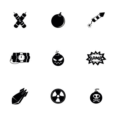 Vektör bomba Icon set