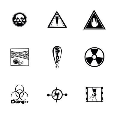 Vektör tehlike Icon set