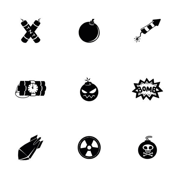 Vector Bomb icon set — Stock Vector