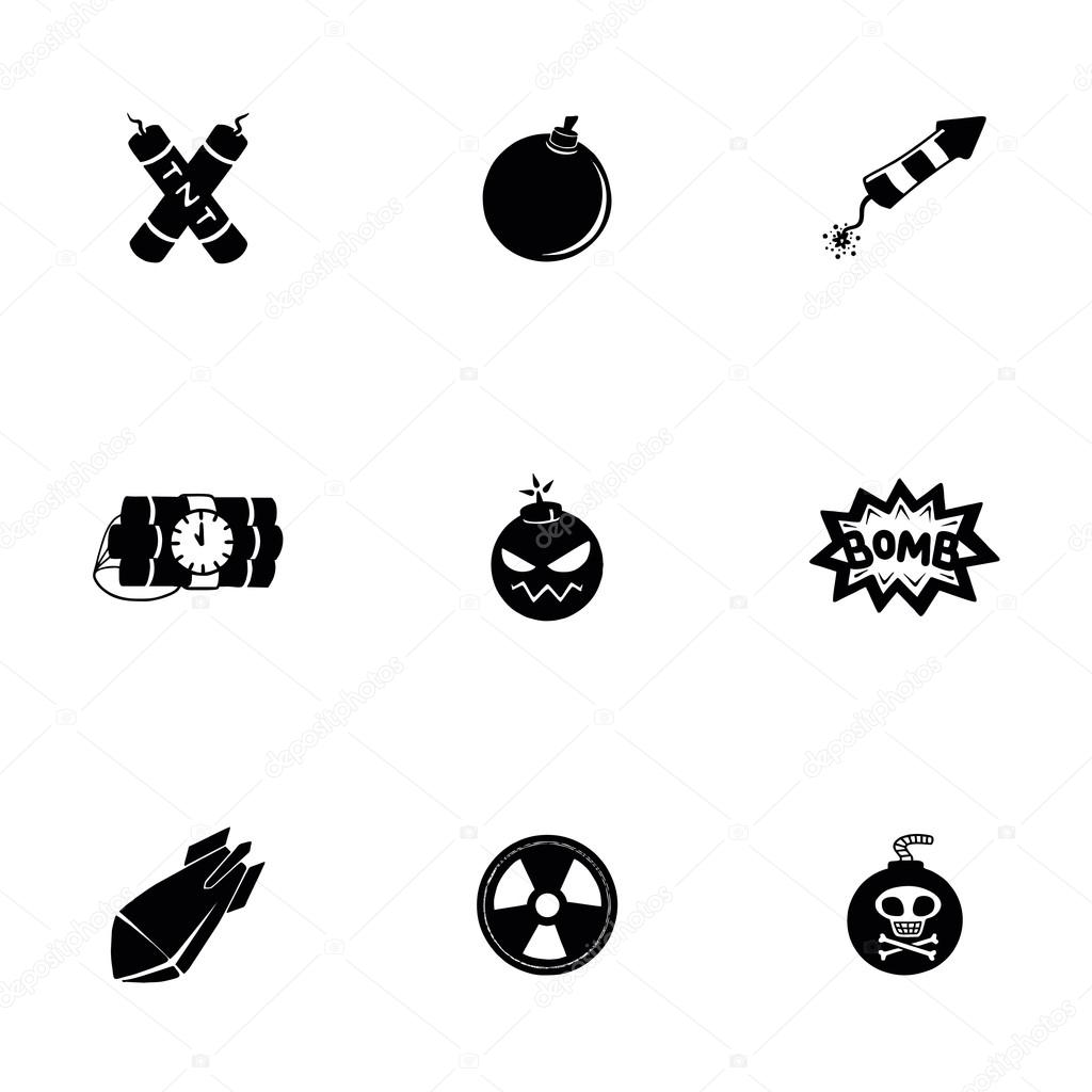 Vector Bomb icon set