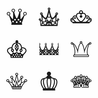 Vektör Crown Icon set