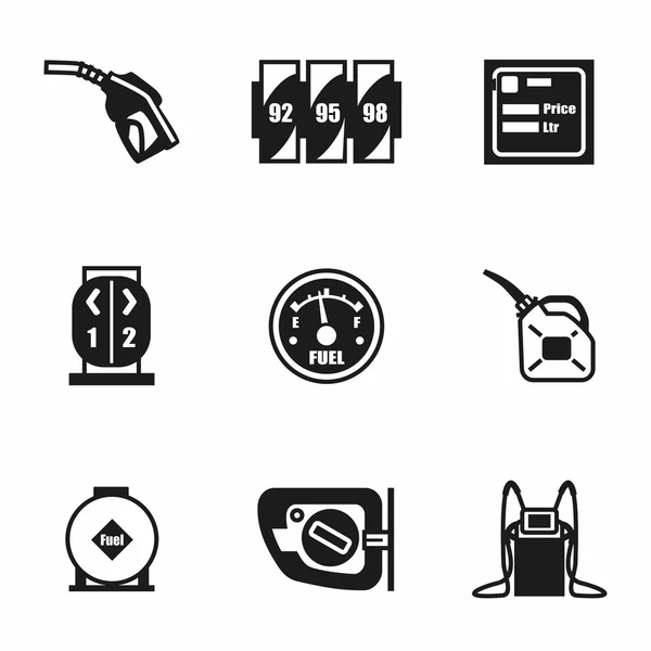 Conjunto de iconos de estación de servicio vectorial — Vector de stock