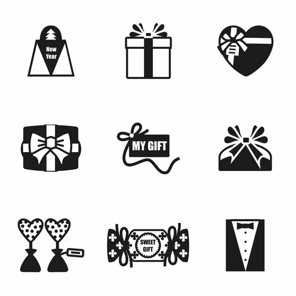 Vektor-Geschenk-Symbol gesetzt — Stockvektor