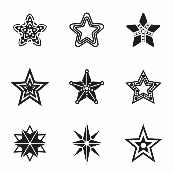 Vector estrellas icono conjunto — Archivo Imágenes Vectoriales