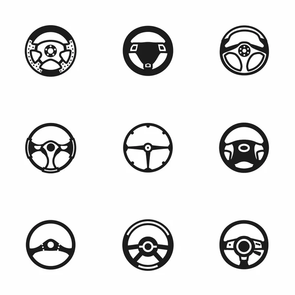 Vektor-Lenkräder Icon Set — Stockvektor