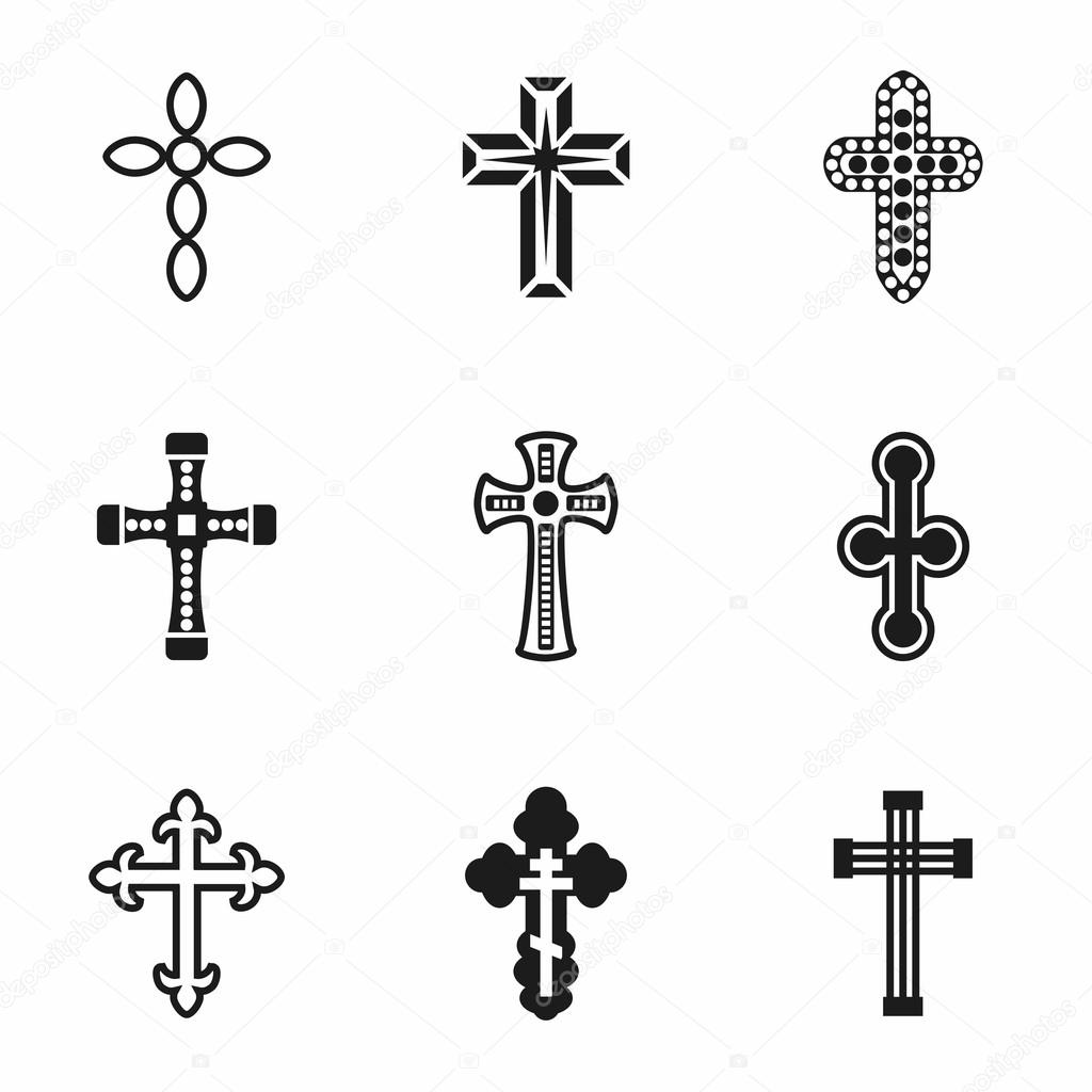 Vector Crosses icon set