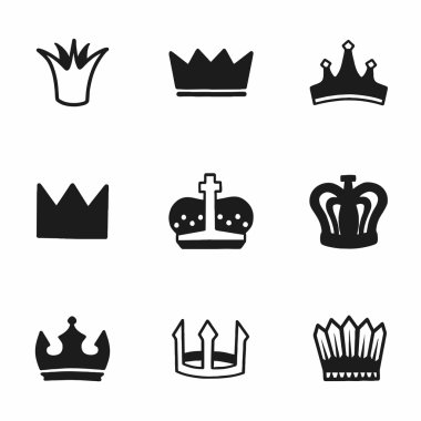 Vektör Crown Icon set