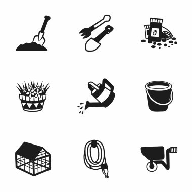 vector Icon set Bahçe