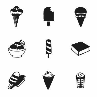 Vektör dondurma Icon set
