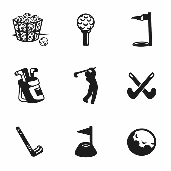 Conjunto de iconos de golf vector — Vector de stock