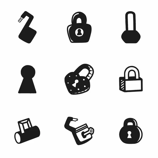 Vector lock icon set — Stock Vector