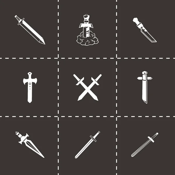 Vector Sword icon set — Stock Vector