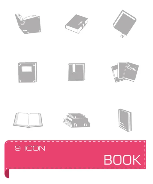 Conjunto de iconos de libro vectorial — Vector de stock