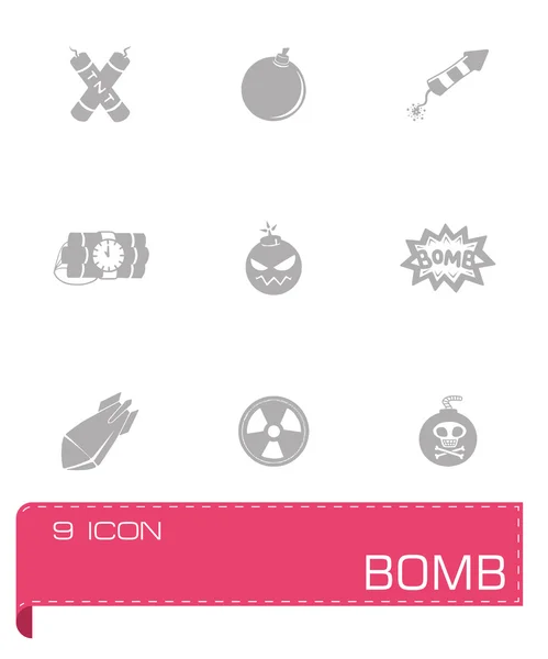 Vector Bomb icon set — Stock Vector