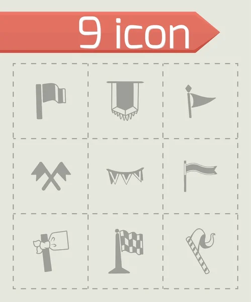 Set de iconos de banderas vectoriales — Vector de stock