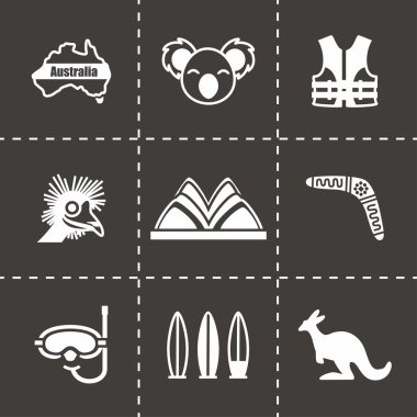 Vektör Avustralya Icon set